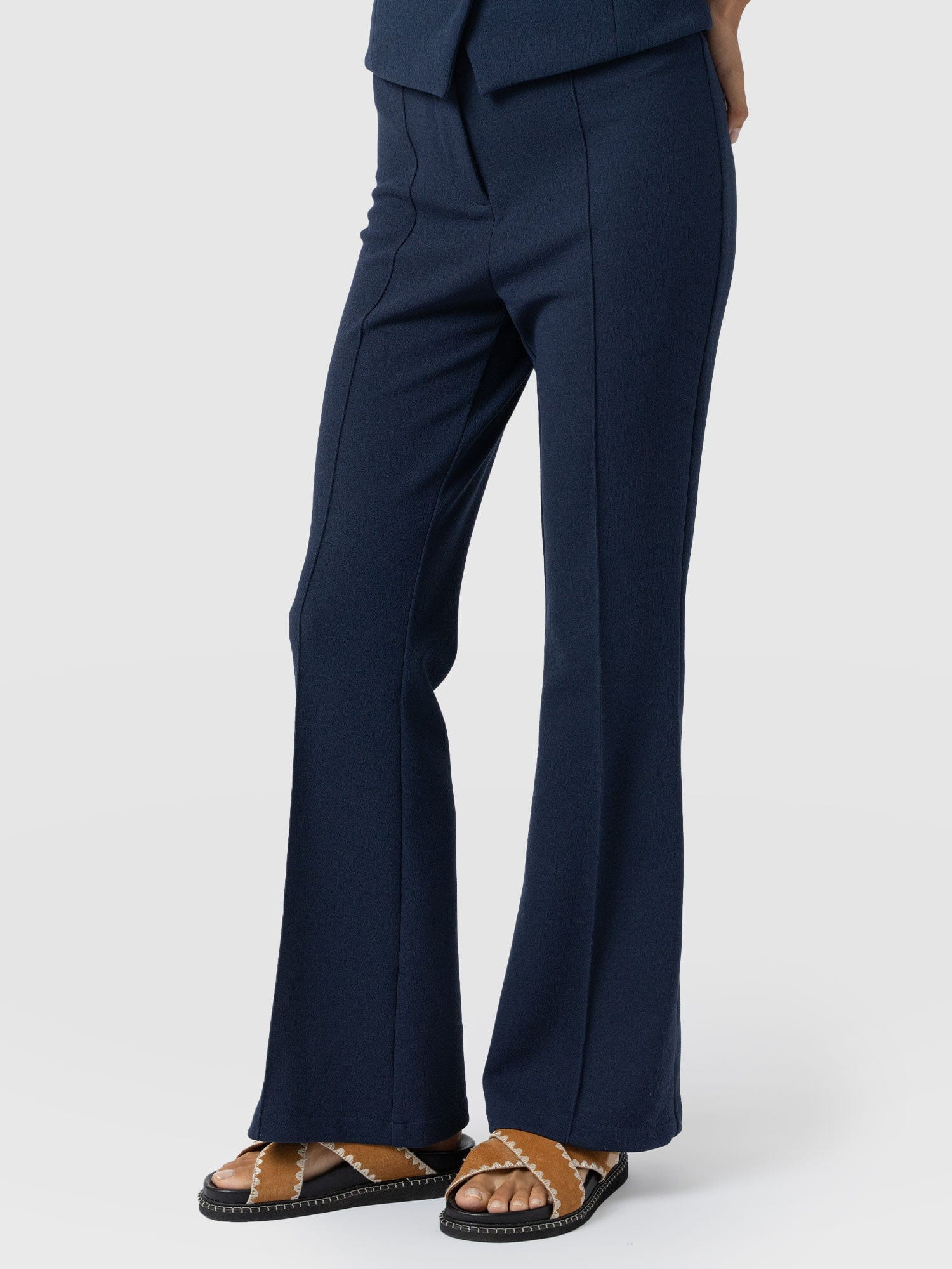 Freya Flared Trouser - Navy